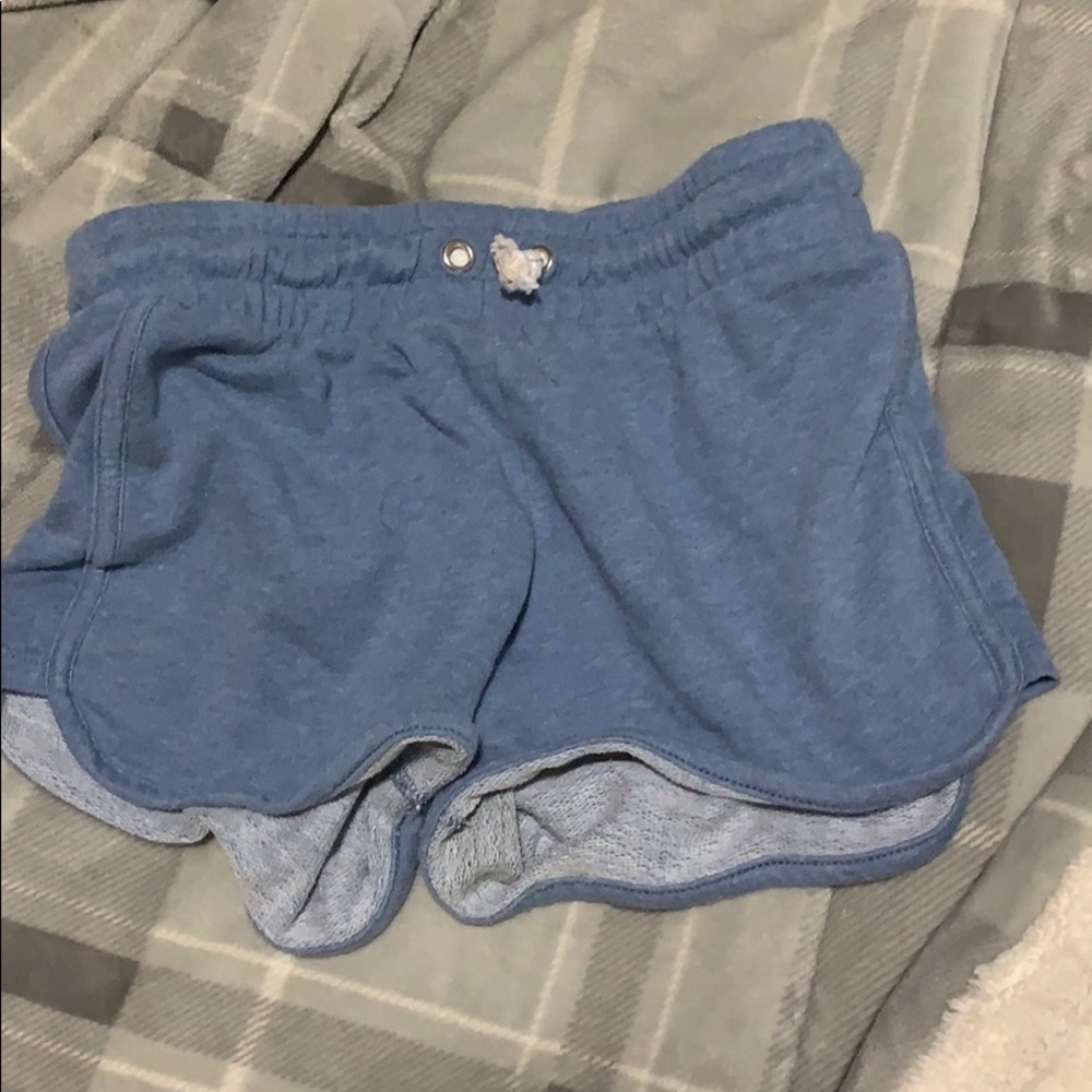 blue shorts